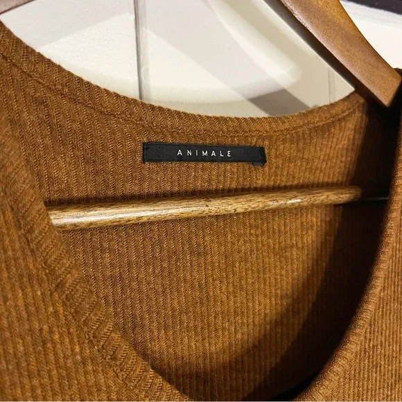 Animale Rust Ribbed Maxi Dress. Size XL. - Picture 5 of 10